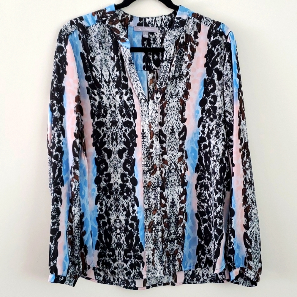 NY Collection Snakeskin Print Blouse